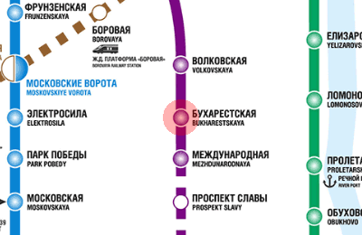 Bukharestskaya station map