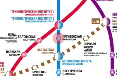 Frunzenskaya station map