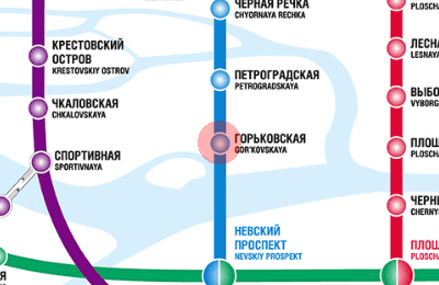Gorkovskaya station map