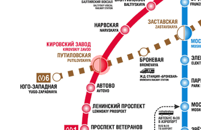 Kirovskiy Zavod station map