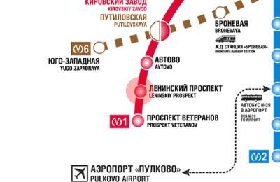 Leninskiy Prospekt station map