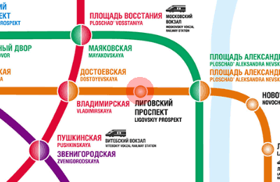 Ligovsky Prospekt station map