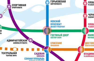 Nevskiy Prospekt station map