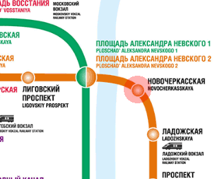 Novocherkasskaya station map