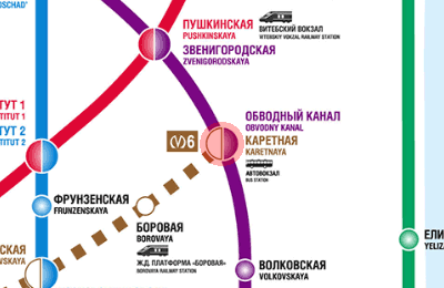 Obvodny Kanal station map