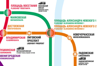 Ploshchad Alexandra Nevskogo station map