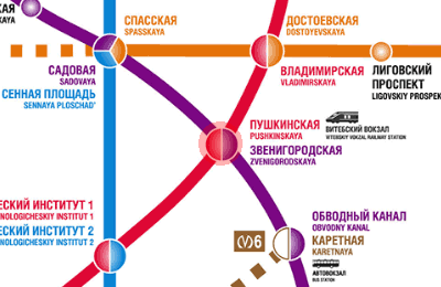 Pushkinsaya station map