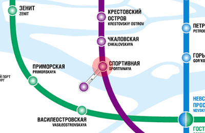 Sportivnaya station map