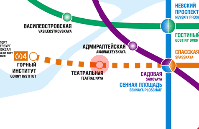 Teatralnaya station map