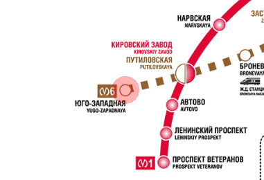 Yugo-Zapadnaya station map