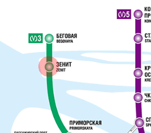 Zenit station map