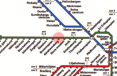 Abrahamsberg station map