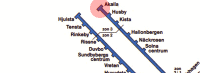 Akalla station map