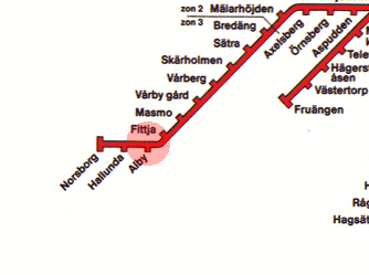 Alby station map