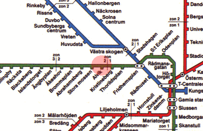 Alvik station map