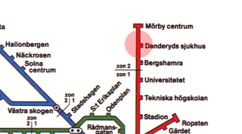 Danderyds sjukhus station map