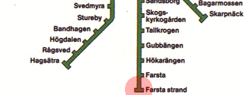 Farsta strand station map