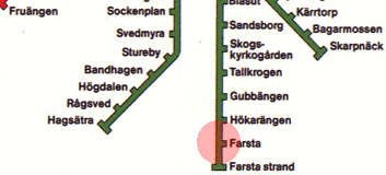 Farsta station map