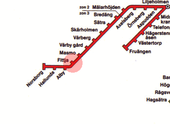 Fittja station map