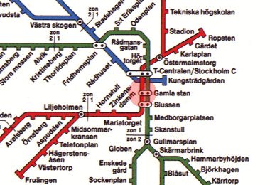 Gamla stan station map