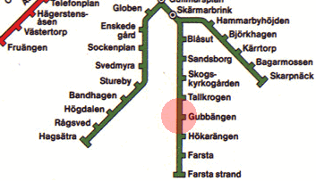 Gubbangen station map