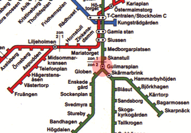 Gullmarsplan station map