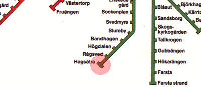 Hagsatra station map