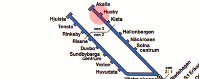 Husby station map