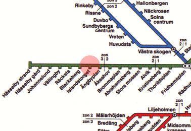 Islandstorget station map