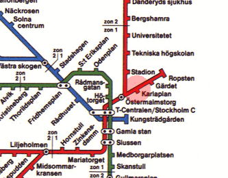 Karlaplan station map