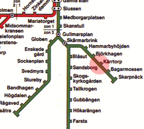 Karrtorp station map