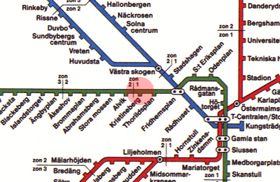 Kristineberg station map