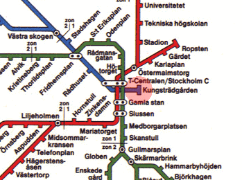 Kungstradgarden station map
