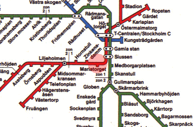 Mariatorget station map