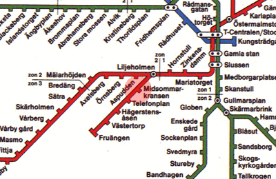 Midsommarkransen station map