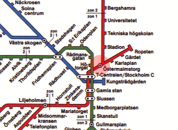 Ostermalmstorg station map