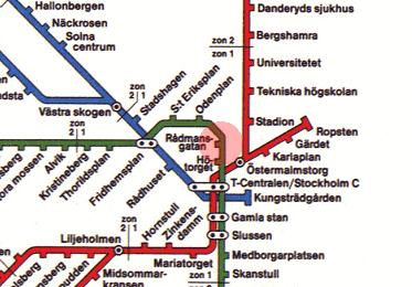 Radmansgatan station map