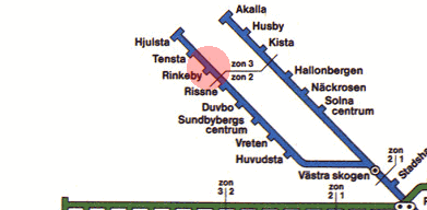 Rinkeby station map