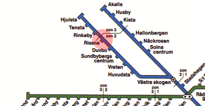 Rissne station map