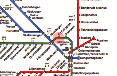S:t Eriksplan station map