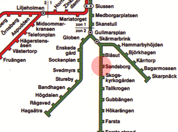 Sandsborg station map