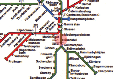 Skanstull station map