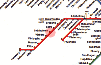 Skarholmen station map