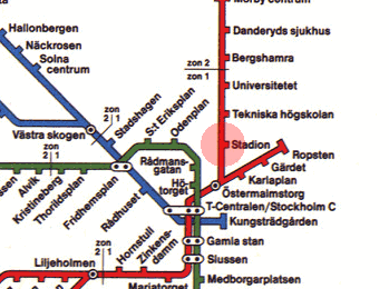Stadion station map