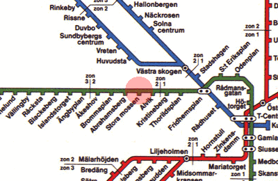 Stora Mossen station map