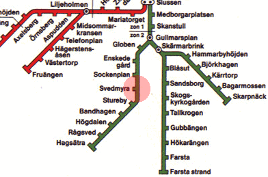Svedmyra station map