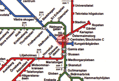 T-Centralen station map