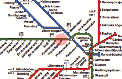 Thorildsplan station map