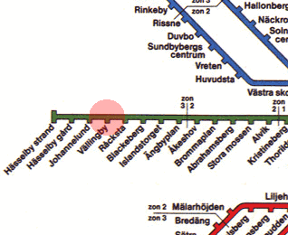 Vallingby station map