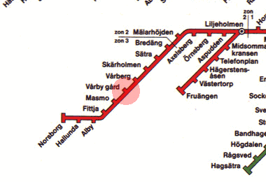 Varby gard station map